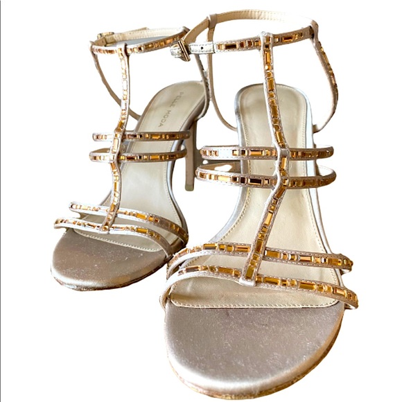 Pelle Moda Crystal Embellished Heels - Size 8 - Picture 15 of 15